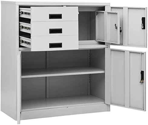 Metal Office Cabinet 90×40×102 cm