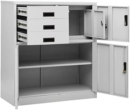Metal Office Cabinet 90×40×102 cm