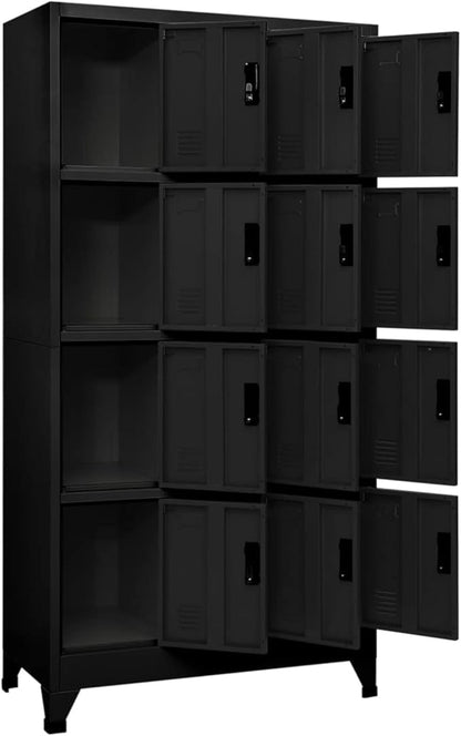 Steel Cabinet 90×45×180 cm Black