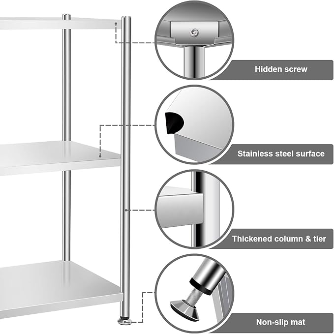 3-Tier Shelf 79×59×35 cm