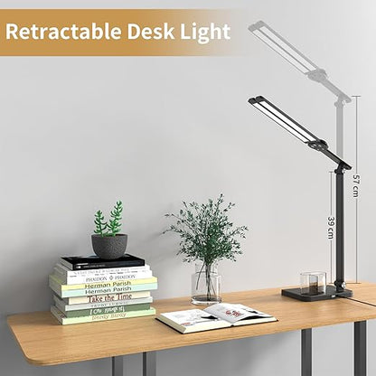 LED Desk Lamp Dual Heads 15W Black