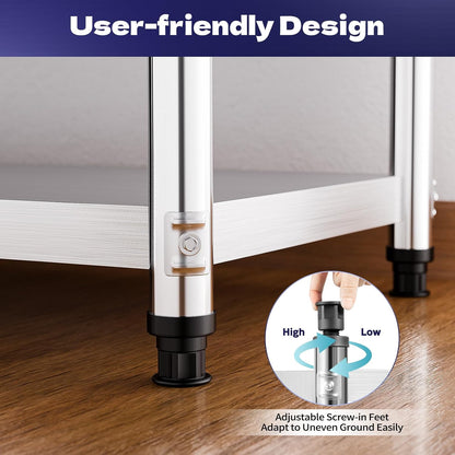 3‑Tier Steel Shelf 90×40 cm