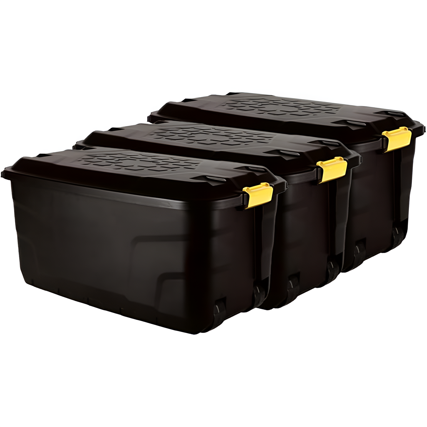3-Pack Wheeled Storage Boxes 145L