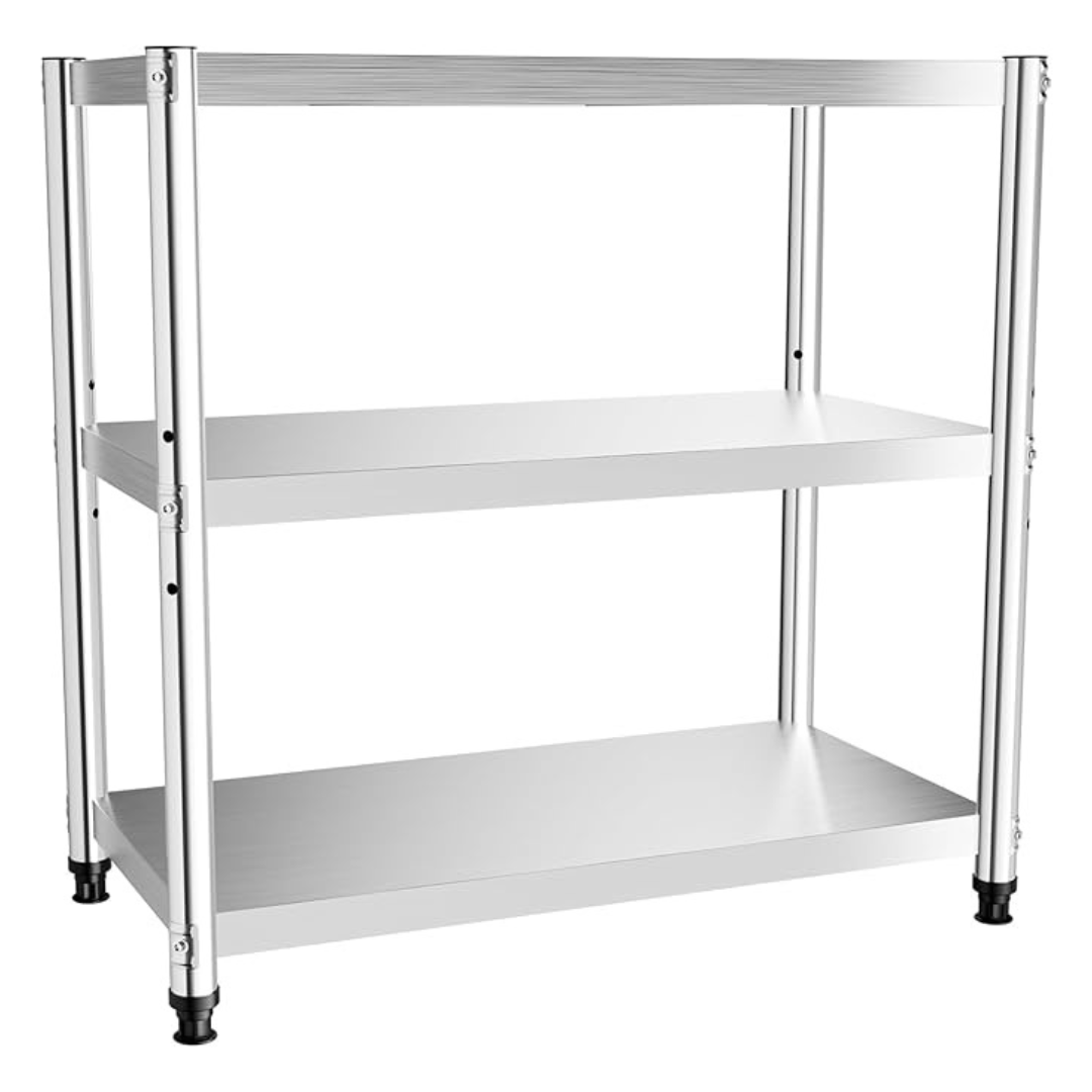 3‑Tier Steel Shelf 90×40 cm